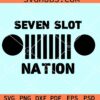 Seven slot nation Jeep headlights svg