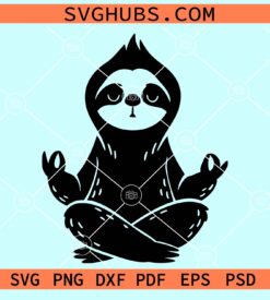 Sloth yoga pose svg