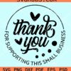 Thankyou for supporting this little business svg