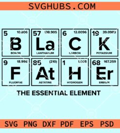 Black father the essential element Periodic table svg