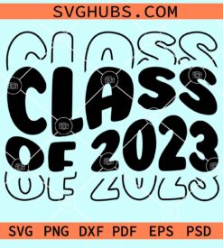 Class of 2023 retro stacked svg