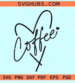 Coffee heart svg