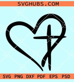 Cross heart svg