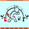 Funny empty gas gauge clipart svg