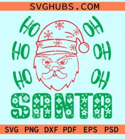 Ho Ho Ho Santa face svg