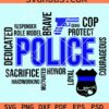 Police Badge with words svg