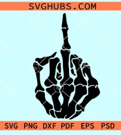 Skeleton Middle Finger SVG