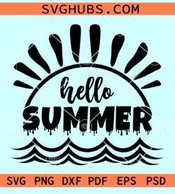 Hello dripping summer svg