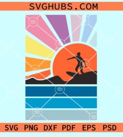 Retro Surfing clipart svg