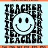 Teacher retro smiley svg