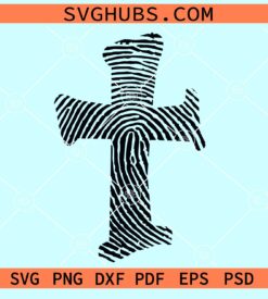 Fingerprint cross Clip Art svg