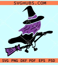 Flying witch svg