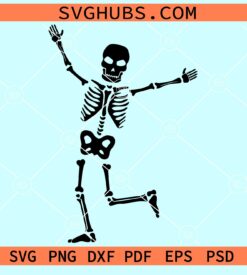 Halloween skeleton dabbing svg