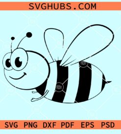 Happy flying bee Svg