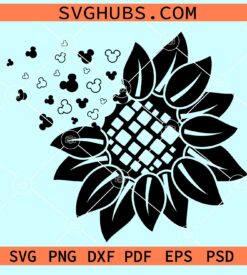 Mickey sunflower SVG