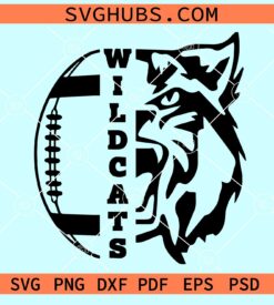 Wildcats half face SVG