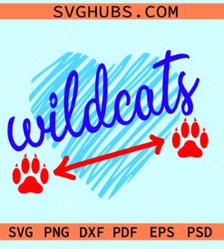 Wildcats heart SVG