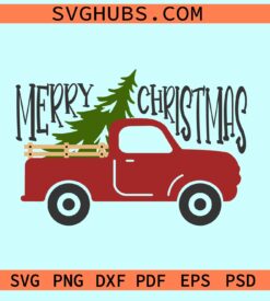 Christmas truck with tree SVG, Merry Christmas svg, Christmas Truck SVG, Pine Tree SVG