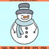 Cute Snowman SVG, Christmas snowman svg, Christmas SVG File