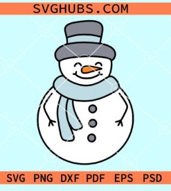 Cute Snowman SVG, Christmas snowman svg, Christmas SVG File