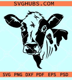 Cow Face SVG, Cow Face PNG, animal face SVG, highland cow SVG