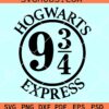 Hogwarts Express SVG, Hogwarts Svg, Potter platform 9 svg, Harry Potter SVG