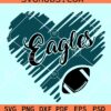 Philadelphia Eagles Heart Logo Svg, Eagles heart football SVG, NFL team Svg