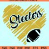 Steelers Heart SVG, Pittsburgh Steelers Heart Svg, Steelers Footbal SVG