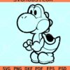 Yoshi SVG file, Yoshi Svg, Super Mario Svg, Mario brothers SVG