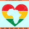 Africa map Heart SVG, Africa love SVG, Black History Month Svg, African American SVG