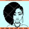 African American lady SVG, black lady svg, Afro hair svg, Afro puff svg