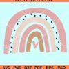 Boho rainbow SVG cut file, transparent boho rainbow svg