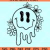 Drippy Smiley SVG, Melted Smiley SVG, Smiley Face Drip svg, Smiley face svg