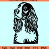 English Springer Spaniel SVG, dog breed SVG, Pet face SVG