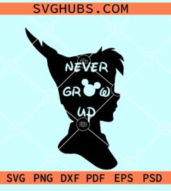 Peter Pan Never Grow Up Svg, Never Grow Up Svg, Peter Pan Disney Svg