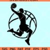 Basketball Player Ball Contour SVG, Basketball Player svg