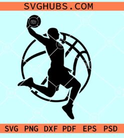 Basketball Player Ball Contour SVG, Basketball Player svg