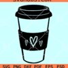 Coffee cup with hearts SVG, Coffee Cup Heart SVG, I Love Coffee SVG