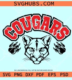 Cougars Mascot SVG, Cougars football svg, Cougars svg, Cougars svg, Sport SVG