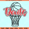 Devils Basketball SVG, Bluedevils svg, Bluedevils Basketball svg