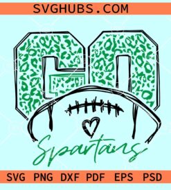 Go Spartans Leopard SVG, Football svg, Spartans Football svg, Spartans mascot svg