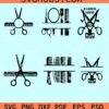 Hairstylist Monogram Frame Bundle Svg, Hair Stylist Svg, Hairstylist svg, Hair Salon svg