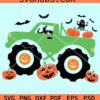 Halloween Monster Truck Svg, Pumpkin face svg, Ghost svg, Bats svg, Halloween decor svg