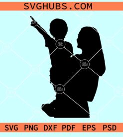 Mother and Child silhouette, Mother and Child svg, motherhood svg