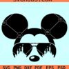 Mickey with castle sunglasses SVG, Disney castle SVG, Mickey with Sunglasses SVG