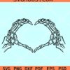 Skeleton love sign SVG, skeleton heart sign SVG, skull lover svg