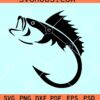 Fishing Hook SVG, fish on hook SVG, fishing hook clipart