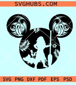 Moana Mickey ears SVG, Moana SVG, Princess Moana SVG, Disney Moana SVG