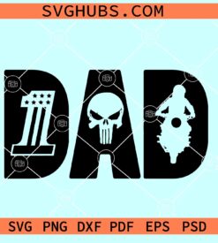 Motorcycle dad SVG, Biker dad SVG, biker skull SVG