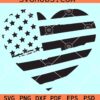 Patriotic Heart SVG, American flag heart SVG, US Flag Heart SVG